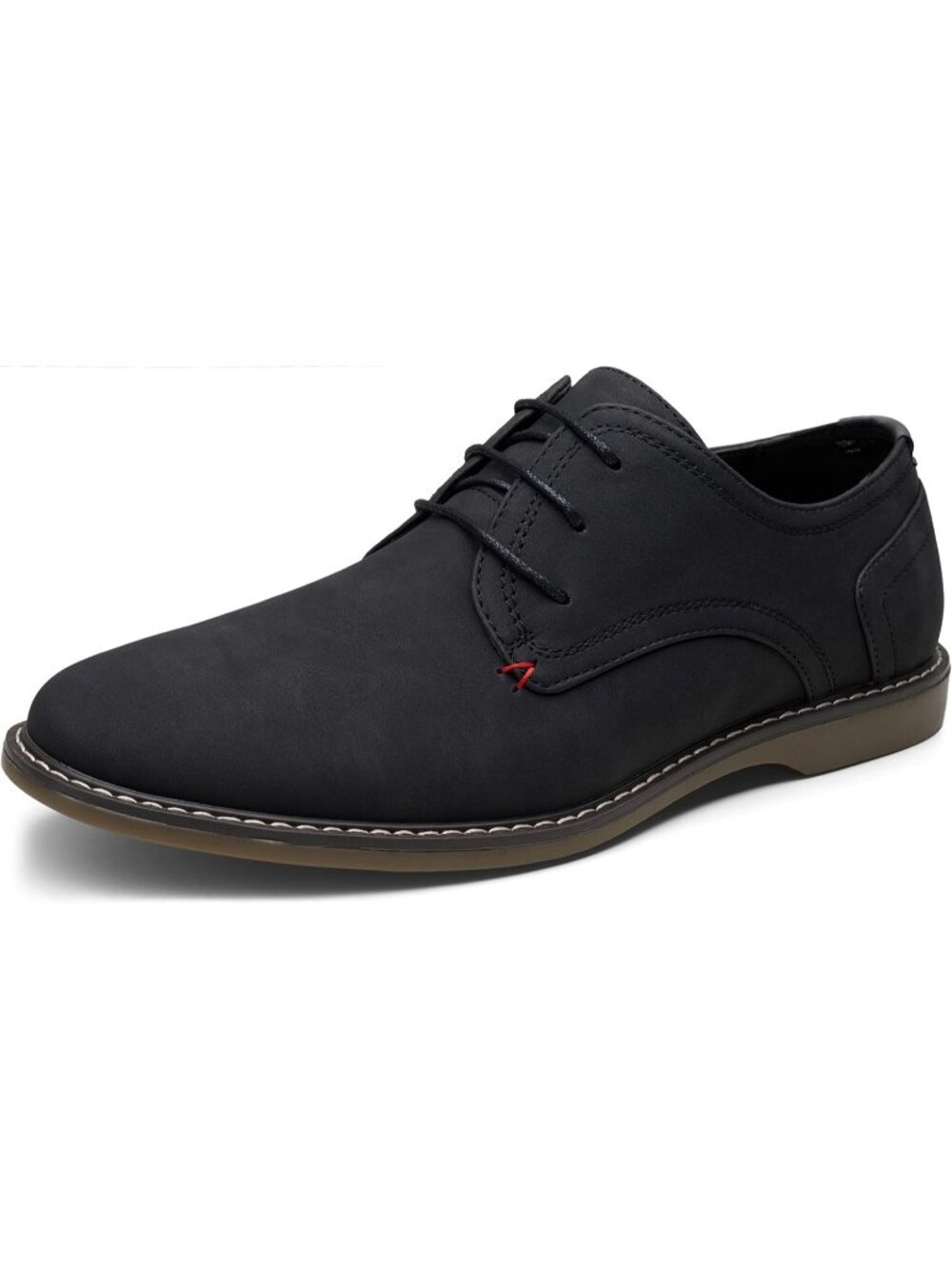 Men's Suede Black Breathable Upper Lace Up Retro Business Classic Oxford Shoes - Picture 1 of 6